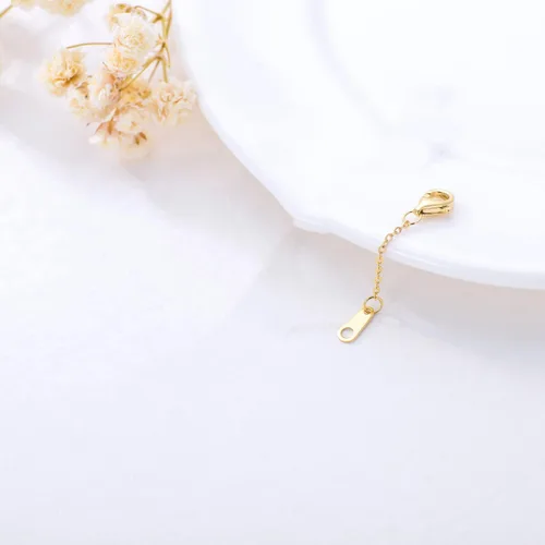 Vista 3 de Extensor de collar de oro real de 10 quilates y 14 quilates de 11.522.5345 pulgadas, cadena extensora de collar y pulsera, cadena extensora de oro