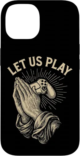 Vista 4 de Funny Gamer Prayer Pun Video Game Controller Retro Gaming Case for iPhone 16
