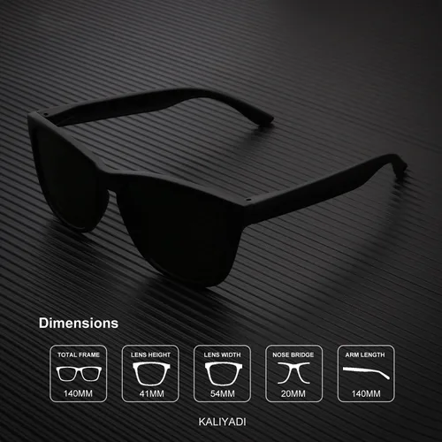 Vista 5 de KALIYADI Gafas de sol unisex polarizadas retro clásicas modernas para hombres y mujeres, gafas de sol para conducir con bloqueo UV, C Negro brillante
