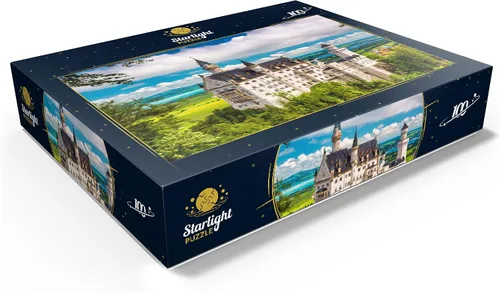 Vista 3 de MyPuzzle Neuschwanstein Castle On A Summer Day in Germany - Rompecabezas prémium de 100 piezas para adultos