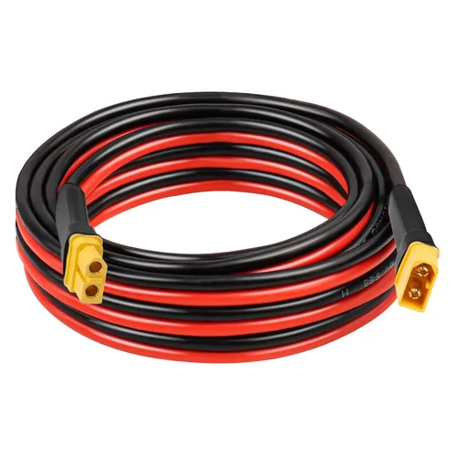 Vista 16 de Cable de extensión XT60 de 10 AWG de 1 pie, 2 unidades, 2, 3, 5, 10, 10, 15, 20, 25, 30, 35, 40, 50, 75, 100 pies, conector hembra a macho XT60