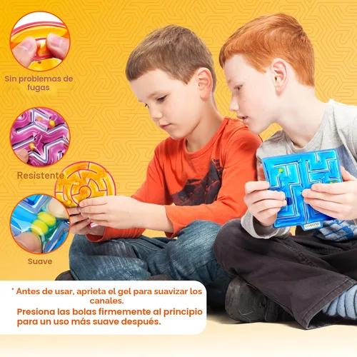 Vista 2 de Juguetes Esponjosos Sensoriales para Inquietos para Niños: Pack de 4 Juguetes Sensoriales Laberinto para Autismo - Juguetes para Inquietos con Goma