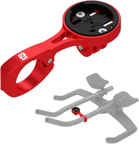 Vista 9 de Soporte para computadora de bicicleta para Garmin, barras Aero Bar, soporte de computadora GPS, tamaño compatible con manillar de 0.874 in y 0.882