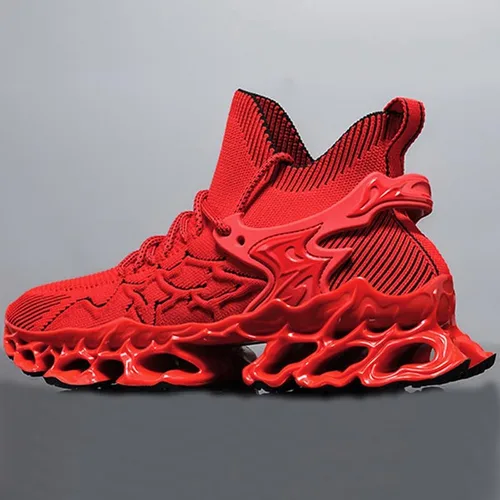 Vista 2 de Zapatillas de deporte para hombre Blade Tenis para hombre Trail Running Zapatos deportivos de moda para hombre, negro, amarillo, rojo