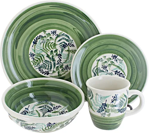 Vista 23 de Cerámica polaca Blue Rose – Juego de 4 piezas Blue Harmony – Servicio para 1-1 lugar – Ideal para cenas diarias, comidas informales o como vajilla