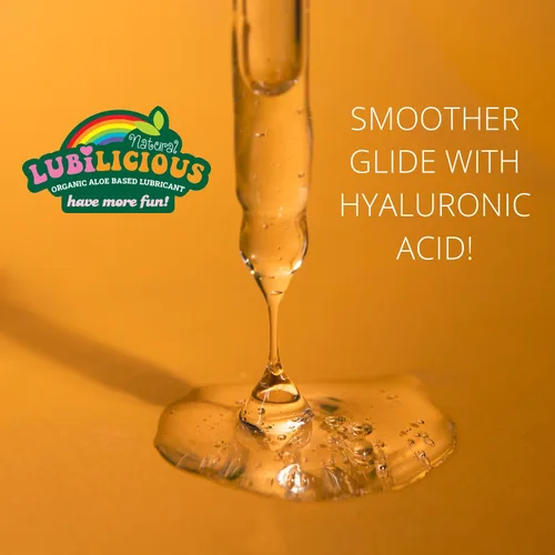 Vista 4 de Lubilicious - Lubricante a base de agua de 3.2 onzas, gel lubricante orgánico de aloe para privacidad, lubricante orgánico con infusión de ácido