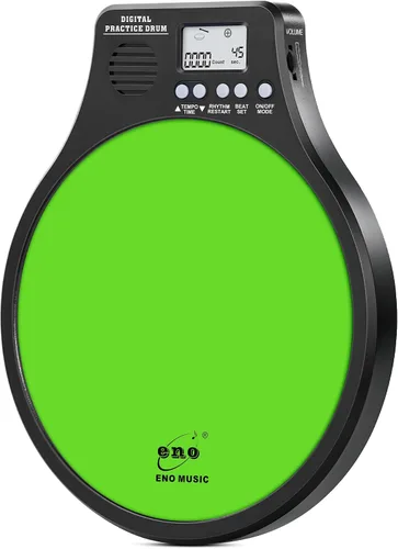 Vista 12 de ENO MUSIC Dispositivos de práctica de tambor de percusión y metrónomo electrónico integrado 2 en 1 Instrumentos musicales electrónicos Almohadilla