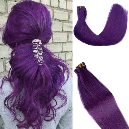 Vista 19 de Extensiones de cabello humano rubio con cinta, reflejos rubio ceniza y rubio platino, extensiones de cabello rubio platinado, cinta adhesiva