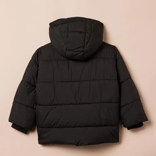 Vista 3 de Tienda Essentials Chaqueta acolchada pesada con capucha para bebés, niños pequeños y niños