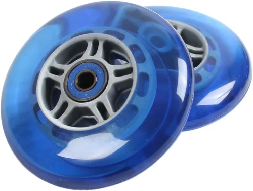 Vista 2 de TGM Skateboards Ruedas de repuesto para scooter, rodamientos ABEC 7, empuñaduras de manillar Azul/Azul
