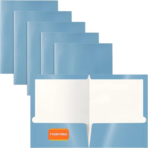 Vista 16 de Better Office Products Carpetas de papel laminado brillante con 2 bolsillos, colores surtidos, tamaño carta, caja de 25 carpetas de colores surtidos