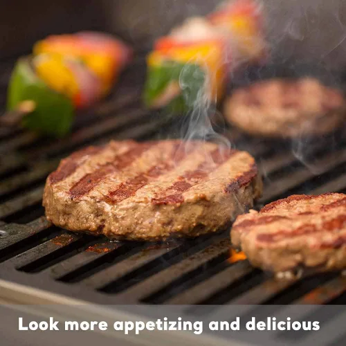 Vista 6 de Rejillas para parrilla Nexgrill, piezas de repuesto 5 quemadores 720-0888N 720-0888, rejilla de cocción de hierro fundido de 17 pulgadas