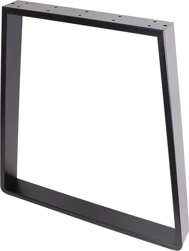 Vista 4 de Patas de mesa de acero resistente en forma de trapezoidal, 2 x 28 pulgadas, comedor, oficina, escritorio de computadora, cocina industrial