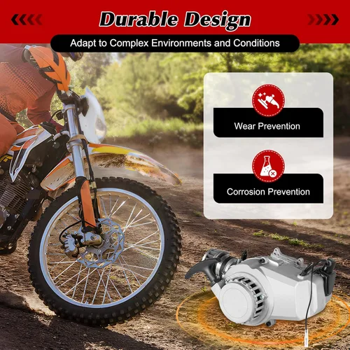 Vista 4 de Kit de motor de motor de 2 tiempos de 49Cc,Motor de arranque de arranque de aire de un solo cilindro,Pocket Mini Pit Bike Motor Atv Scooter