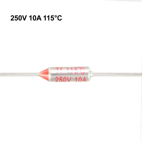 Vista 3 de uxcell Fusible térmico de temperatura de corte de circuito de 250V 10A 115 Celsius 10 PC