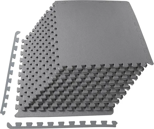 Vista 18 de BalanceFrom Tapete de ejercicio tipo rompecabezas con baldosas entrelazadas de espuma EVA para MMA – Ejercicio – Una pulgada de grosor, 24 pies
