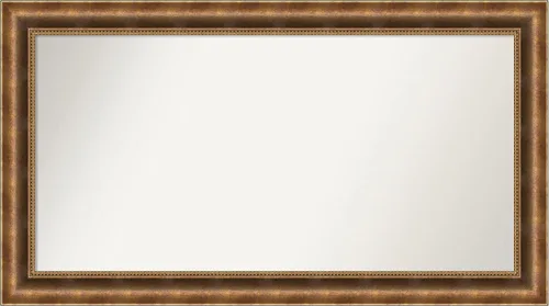 Vista 71 de Amanti Art Espejo de pared personalizado no biselado (25 x 25 pulgadas), marco de bronce acentuado, varios tamaños personalizados, espejo de baño