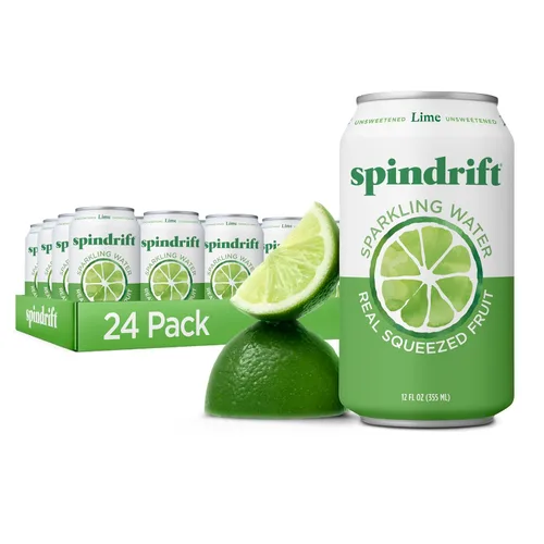 Vista 15 de Spindrift Agua con gas, sabor a bayas Belli, hecha con fruta exprimida real, latas de 12 onzas líquidas, paquete de 24 (solo 13 calorías por lata)