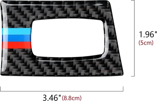 Vista 8 de Calcomanía de fibra de carbono para marco del botón de arranque del motor del coche, cubierta decorativa compatible con BMW E90 E92 E93 2006 2007