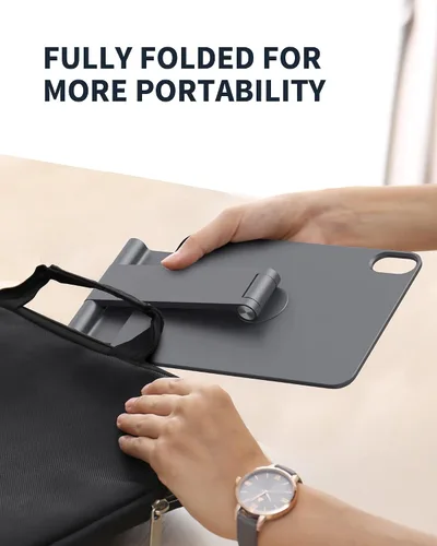 Vista 10 de LULULOOK Soporte magnético plegable para iPad mini 7 A17 Pro/Mini 6 de 8.3 pulgadas (2024/2021), Soporte de mesa ajustable para tablet, Soporte