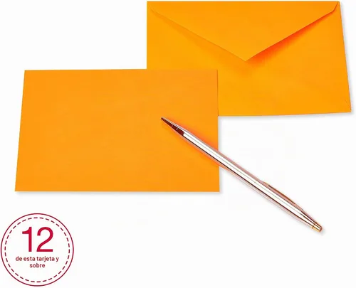 Vista 6 de American Greetings tarjetas en blanco de un solo panel con sobres, color arcoíris neón (100 unidades)