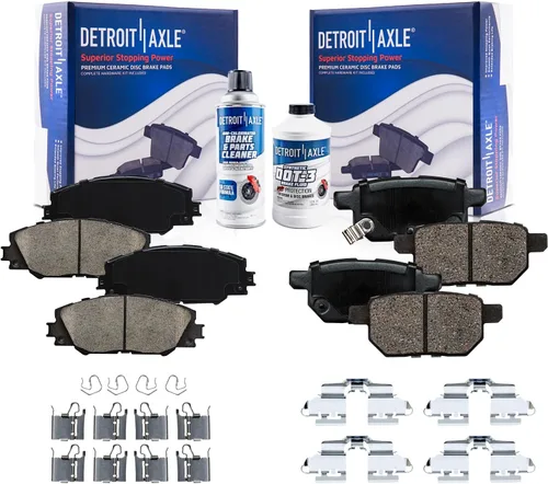 Vista 137 de Detroit Axle - Pastillas de Freno Delantero para Nissan Altima Maxima Sentra 350Z Cube Juke Versa INFINITI G35 I30 I35 Suzuki SX4 Crossover