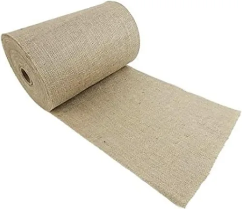Vista 2 de Rollo de arpillera para tapicería de yute 100% natural de 14 pulgadas de ancho (5 yardas)