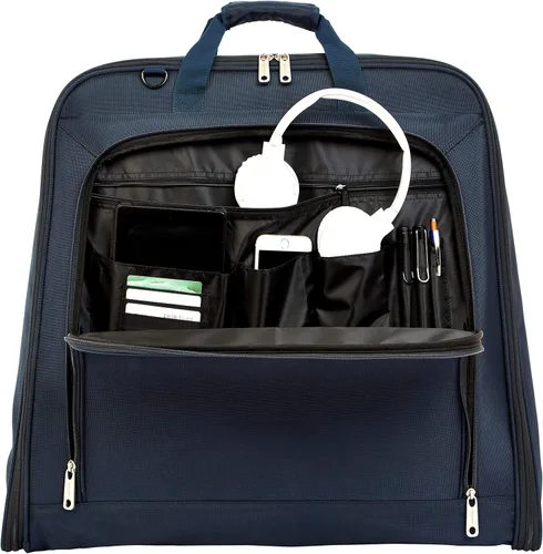 Vista 2 de Tienda Basics Bolsa de ropa para equipaje colgante de viaje Azul marino 211-Inch 40 pulgadas