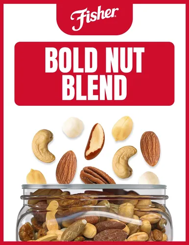 Vista 3 de FISHER Snack Mezcla de nueces con maní, almendras de 24 onzas, anacardos, filberts, nueces, nueces de Brasil
