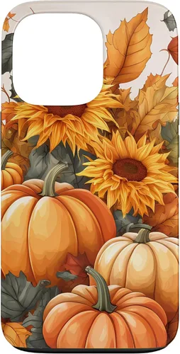 Vista 10 de iPhone 16 Nice Art Of Fall Pumpkins, Sunflowers, And Autumn Leaves Case