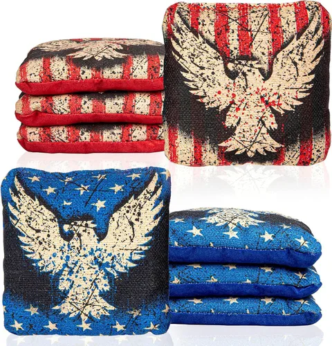Vista 16 de Play Platoon Tournament Series Bolsas de Cornhole - Bolsas de Estilo Profesional de Doble Cara con Lado Resbaladizo y Pegajoso - Juego de 8