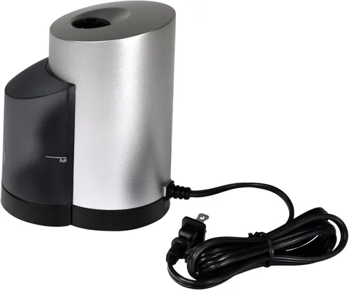 Vista 2 de School Smart sacapuntas vertical para lápices, 6 x 4 pulgadas, eléctrico, Negro/Plateado