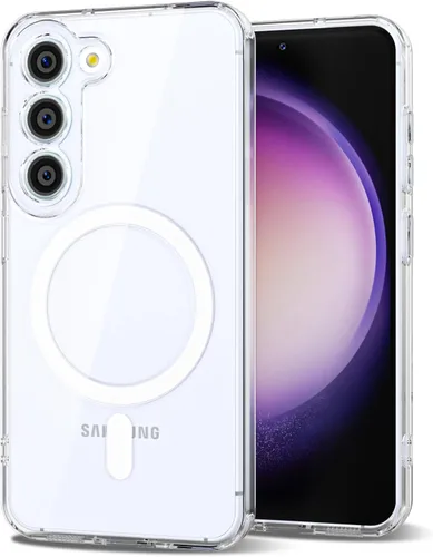 Vista 140 de Svanove Funda magnética de silicona para Samsung Galaxy S22, compatible con Magsafe, bonita funda para mujer, goma de gelatina brillante delgada