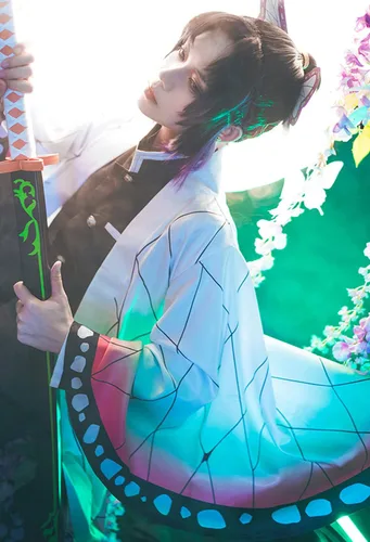 Vista 6 de Disfraz de anime para cosplay, kimono, capa, cárdigan, traje de Halloween Haori para hombres y mujeres adultos
