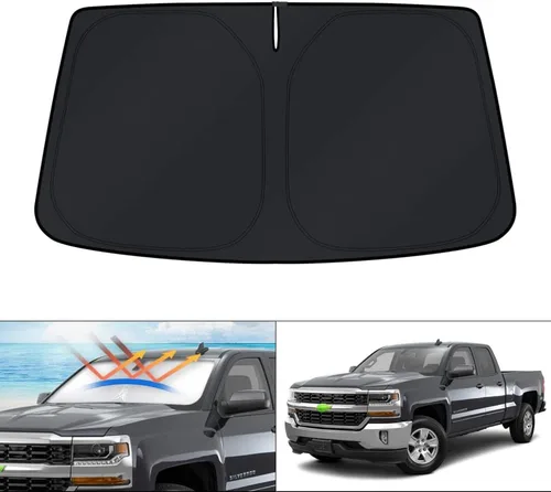 Vista 323 de KUST - Parasol plegable para parabrisas para BMW X1 E84, accesorios 2011 2012 2013 2014 2015, protector de visera de sol ajustable que bloquea
