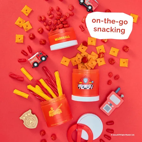Vista 4 de Whiskware PAW Patrol - Contenedores apilables para bebés, niños y niños pequeños, 3 tazas apilables para aperitivos para la escuela y los viajes