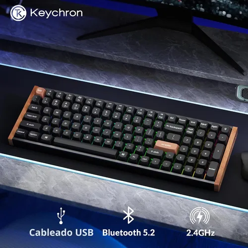 Vista 9 de Keychron K4 HE - Teclado mecánico inalámbrico compacto 96% con efecto Hall con teclado numérico, interruptor magnético, activación rápida, RGB