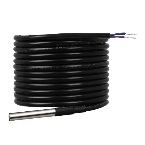 Vista 2 de Sensor de temperatura de batería Renogy para controladores de carga solar Renogy, 118×0.03×0.03 pulgadas, Compatible con controladores de carga