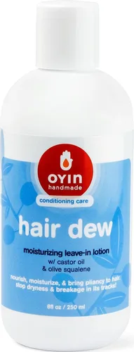 Vista 4 de Oyin Handmade Hair Dew Leave-In Lotion 8 oz (Pack of 3) Stock up & save on the bestselling Hair Dew leave-in. Castor oil & olive squalane for
