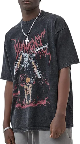 Vista 4 de Y2K - Camisetas vintage para hombres y mujeres, ropa de grunge, camisetas gráficas de gran tamaño, estampado de dibujos animados, camisetas de manga