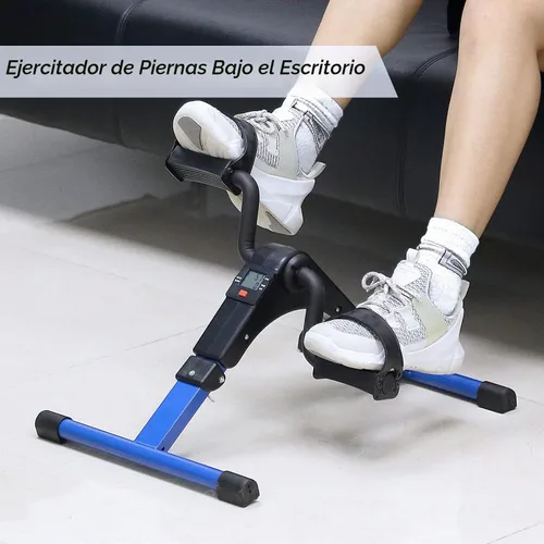Vista 3 de Folding Pedal Exerciser, Mini Exercise Bike Under Desk Bike Adjustable Resistance, Portable Foot Cycle Pedal, Sitting Peddler Exerciser for Arm