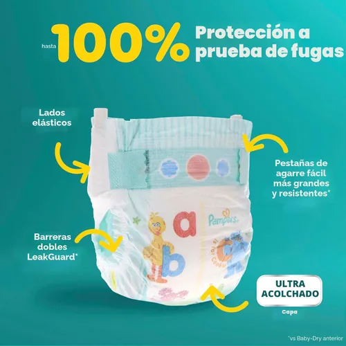 Vista 3 de Pampers Pañales Secos para Bebés Tamaño 6-21 ct