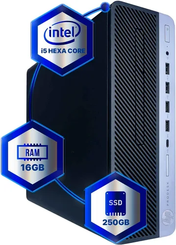 Vista 11 de HP Computadora de escritorio ProDesk 600G4 Hexa Core Intel i5 (3.2) 8 GB DDR4 RAM 1TB SSD estado sólido Windows 11 PC en casa u oficina