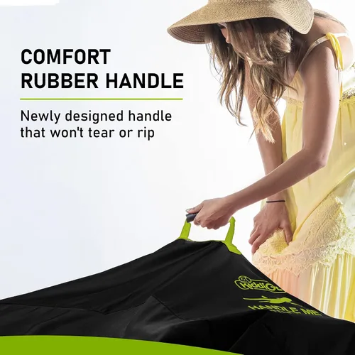 Vista 6 de KiddiGo Bolsa de viaje para asiento de automóvil para avión, negro y verde, 33 pulgadas de alto x 18 pulgadas de ancho x 18 pulgadas de profundidad