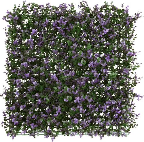 Vista 8 de E&K Panel de valla de plantas artificiales de 20 x 20 pulgadas, hojas sintéticas, césped, panel de privacidad para interiores y exteriores
