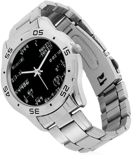 Vista 2 de InterestPrint - Reloj de pulsera para hombre de acero inoxidable, diseño de moda