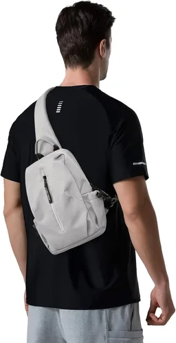 Vista 2 de Bolsa de mensajero para hombres, mochila cruzada pequeña, bolsa de hombro para hombres y mujeres, mochila con correa de lona