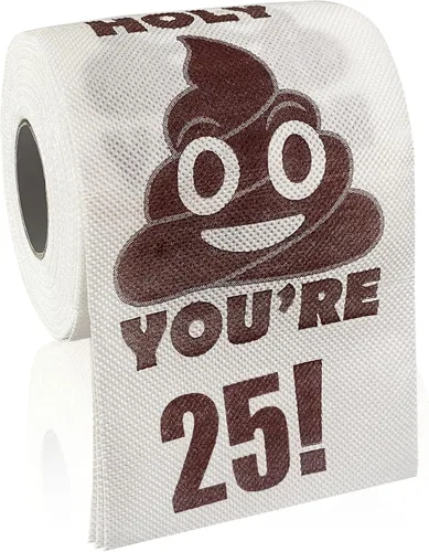 Vista 20 de Regalos de feliz cumpleaños número 10, rollo de papel higiénico divertido de 3 capas, papel higiénico impreso Holy Poop You're 10, regalo de bromas