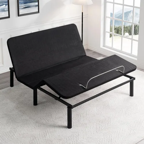 Vista 13 de Naomi Home Base de cama ajustable individual XL, metal, negro, 7 posiciones