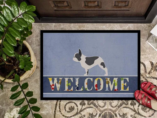 Vista 3 de Caroline's Treasures BB5545MAT - Felpudo de bienvenida con diseño de bulldog francés de 18 x 27 pulgadas, para interiores y exteriores